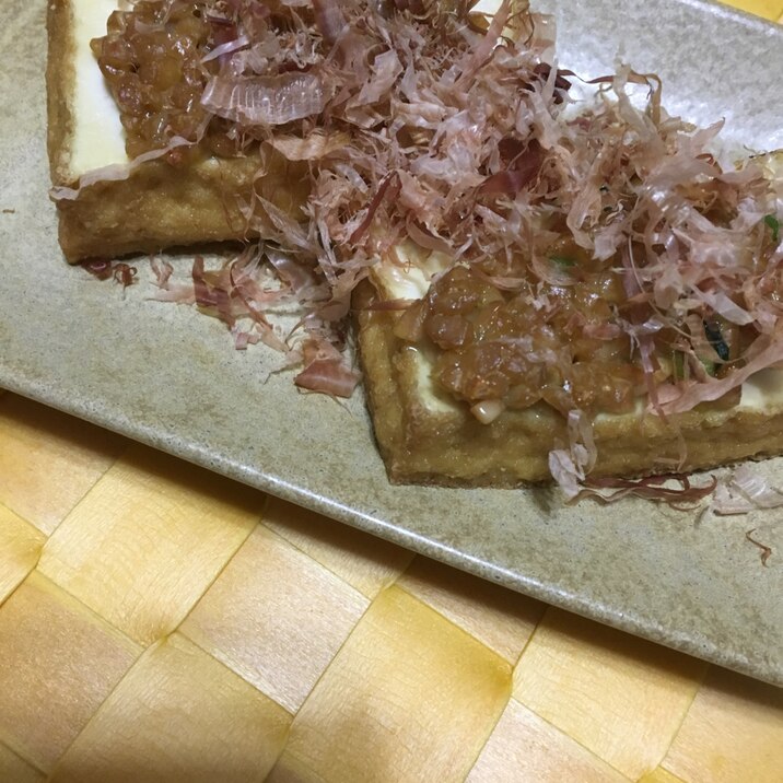 トースターで 厚揚げの納豆乗せ焼き レシピ 作り方 By Akim10 楽天レシピ トースターで 厚揚げの納豆乗せ焼き レシピ 作り方 By Akim10 楽天レシピ